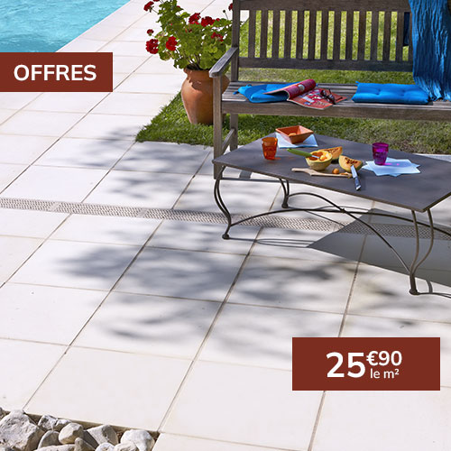 Dalle espace 50x50x2,5 cm lubéron - FABEMI