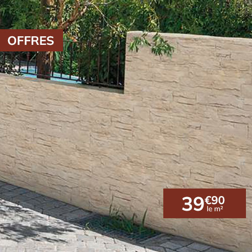 Parement mural Tholet 58X33X2 aquitaine - FABEMI