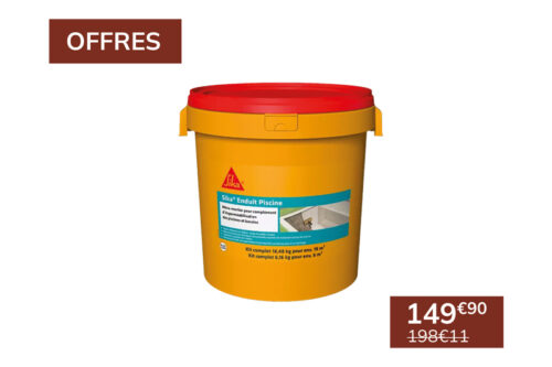 Micro mortier prédosé Sika Enduit Piscine - Seau 18,48kg - SIKA